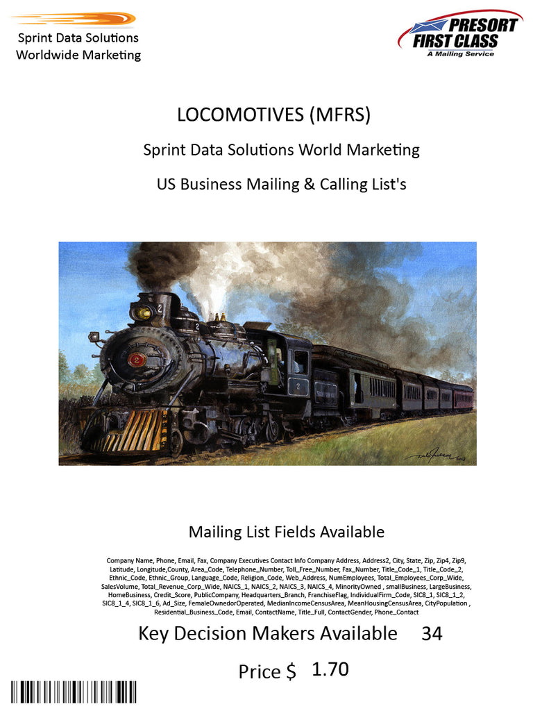 LOCOMOTIVES (MFRS)