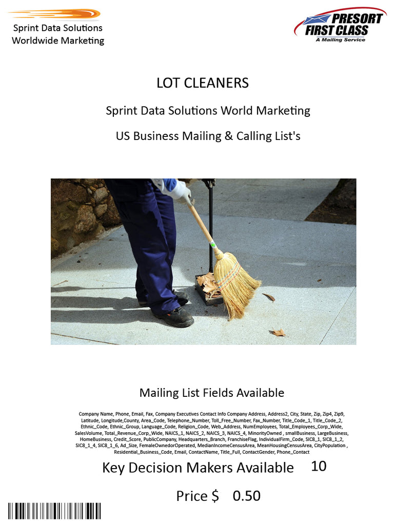 LOT CLEANERS