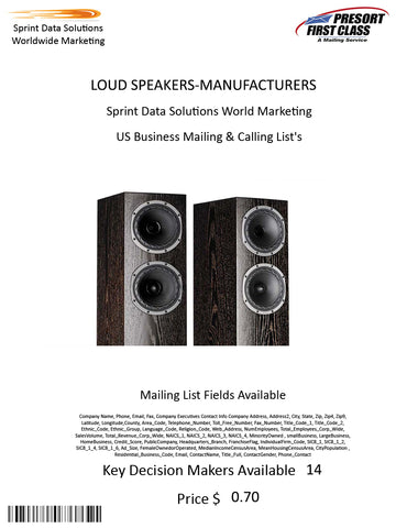 LOUD SPEAKERS-MANUFACTURERS