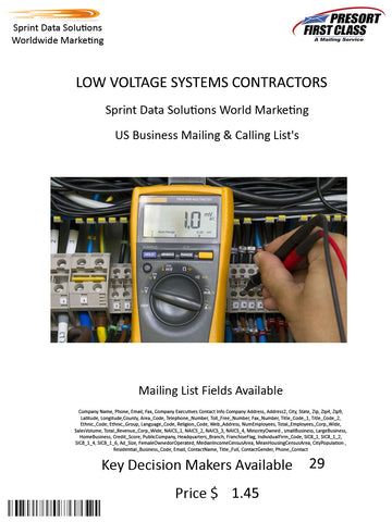 LOW VOLTAGE SYSTEMS CONTRACTORS