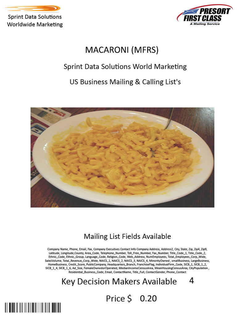 MACARONI (MFRS)