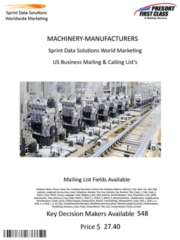 MACHINERY-MANUFACTURERS