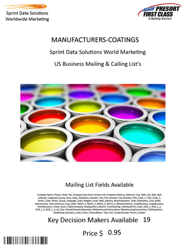 MANUFACTURERS-COATINGS