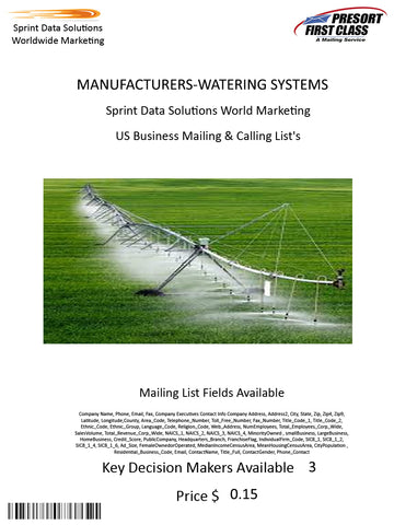 MANUFACTURERS-WATERING SYSTEMS