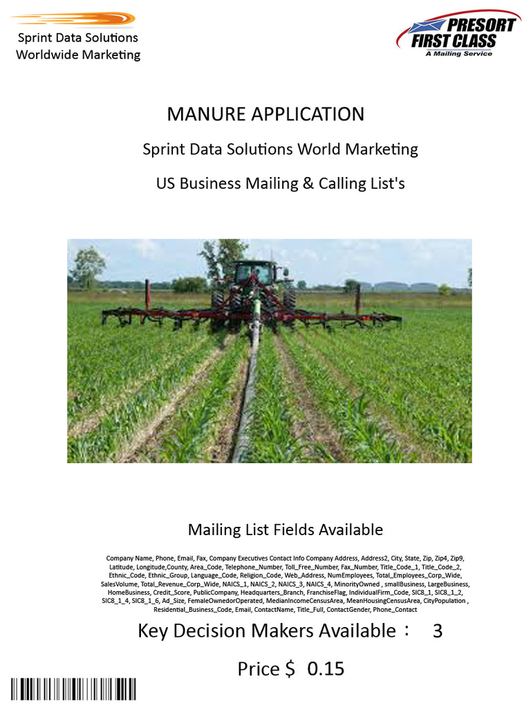 MANURE APPLICATION