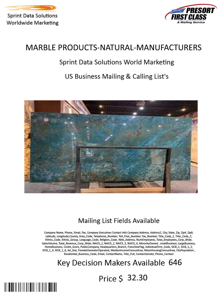 MARBLE PRODUCTS-NATURAL-MANUFACTURERS