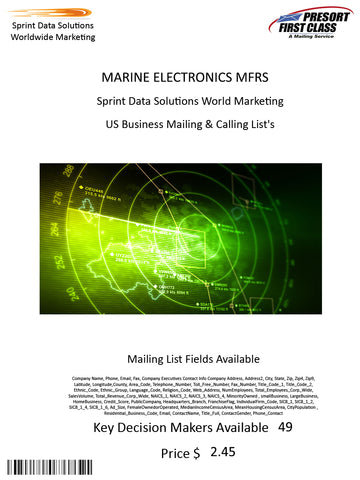 MARINE ELECTRONICS MFRS