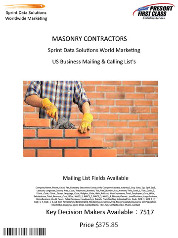 MASONRY CONTRACTORS