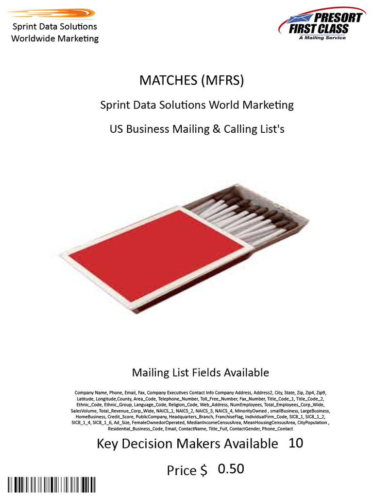 MATCHES (MFRS)