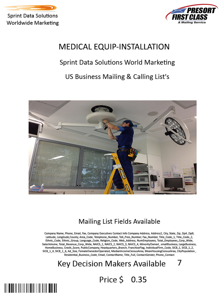 MEDICAL EQUIP-INSTALLATION