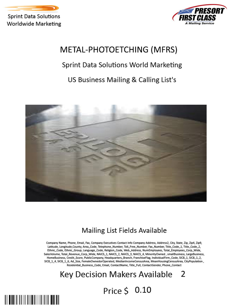 METAL-PHOTOETCHING (MFRS)