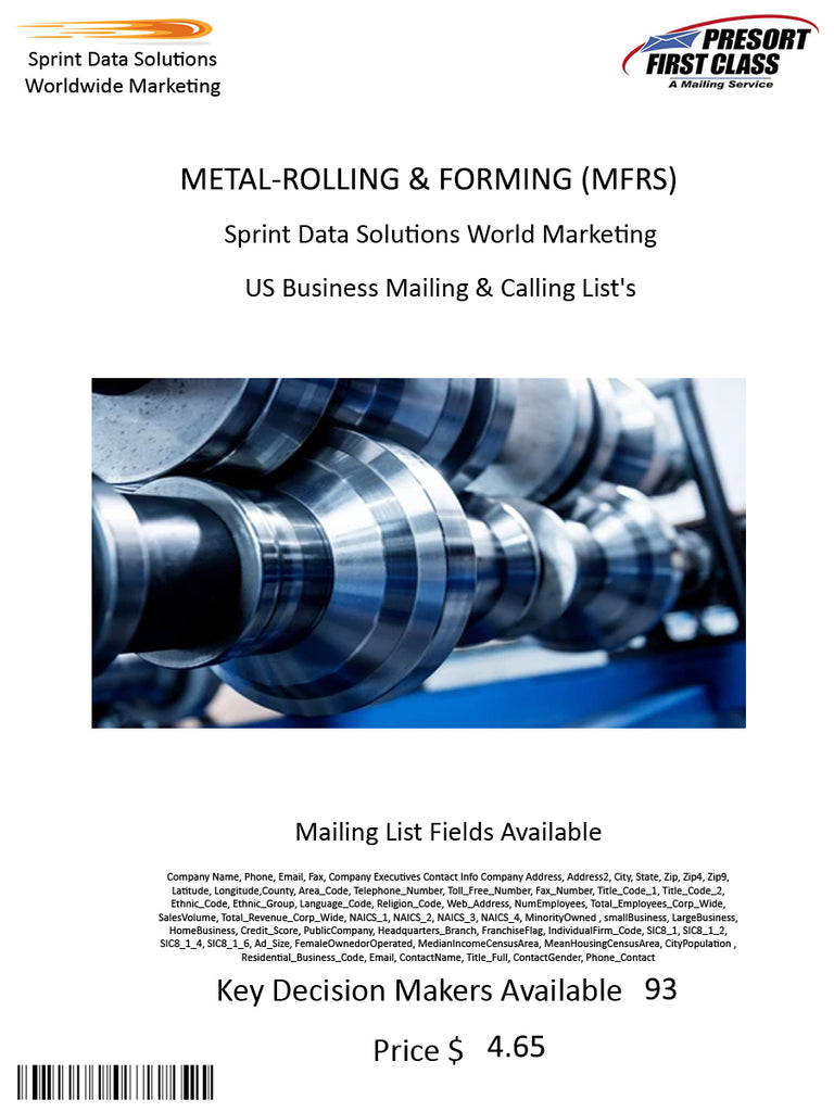 METAL-ROLLING & FORMING (MFRS)