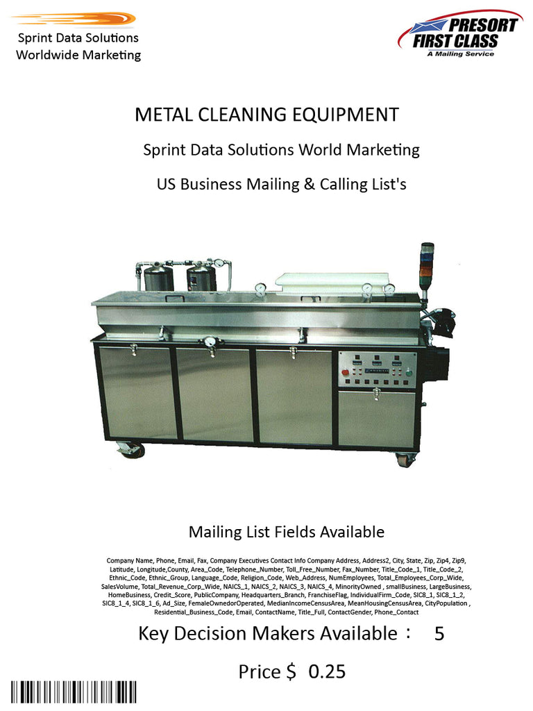 METAL CLEANING EQUIPMENT