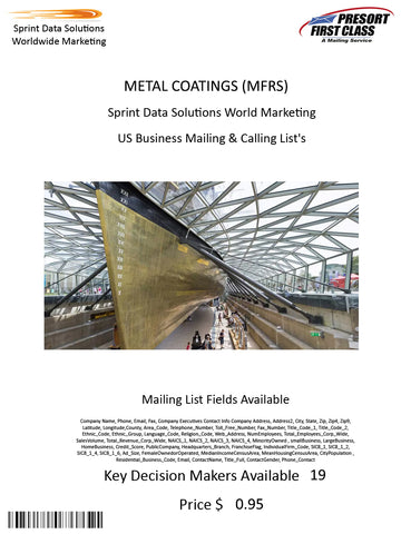 METAL COATINGS (MFRS)