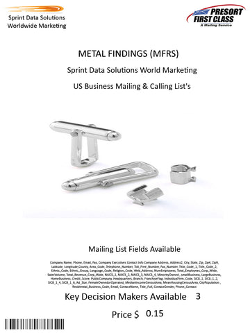 METAL FINDINGS (MFRS)