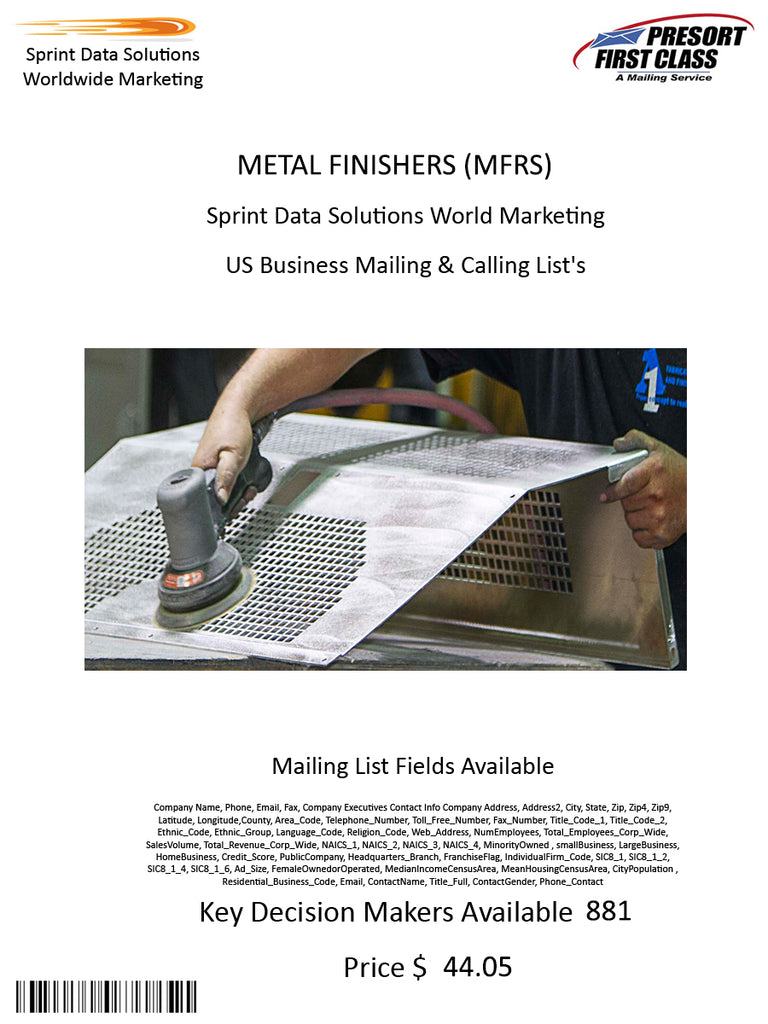 METAL FINISHERS (MFRS)