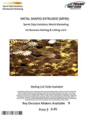 METAL SHAPES-EXTRUDED (MFRS)