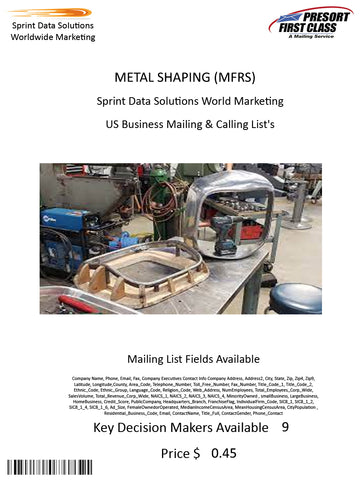 METAL SHAPING (MFRS)