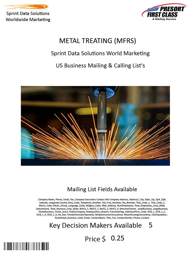 METAL TREATING (MFRS)