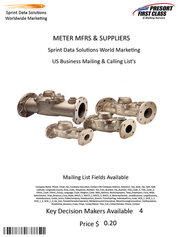 METER MFRS & SUPPLIERS