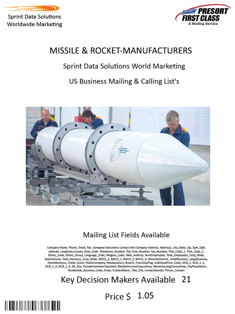 MISSILE & ROCKET-MANUFACTURERS