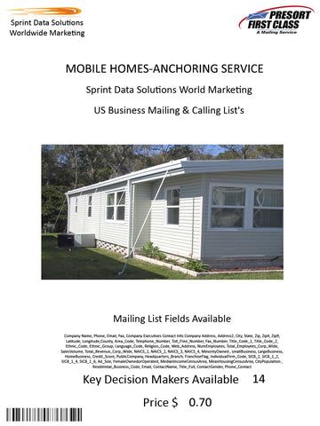 MOBILE HOMES-ANCHORING SERVICE