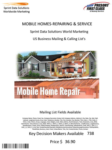 MOBILE HOMES-REPAIRING & SERVICE