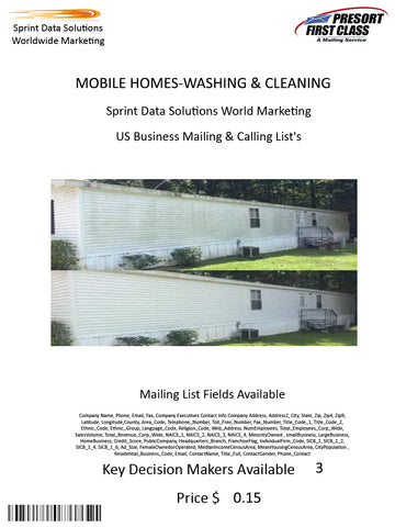 MOBILE HOMES-WASHING & CLEANING