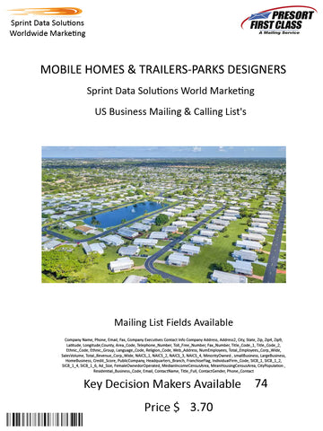 MOBILE HOMES & TRAILERS-PARKS DESIGNERS