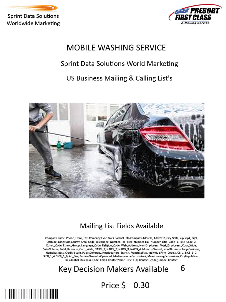 MOBILE WASHING SERVICE