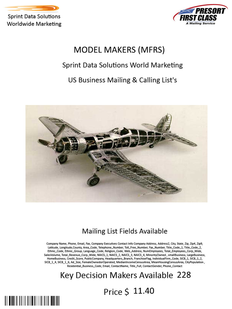 MODEL MAKERS (MFRS)