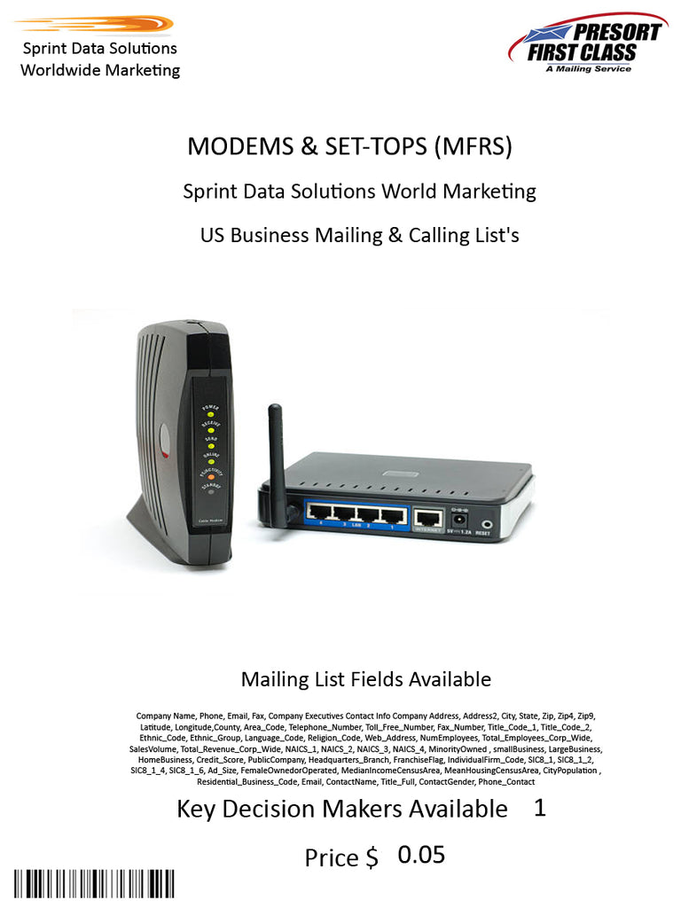 MODEMS & SET-TOPS (MFRS)