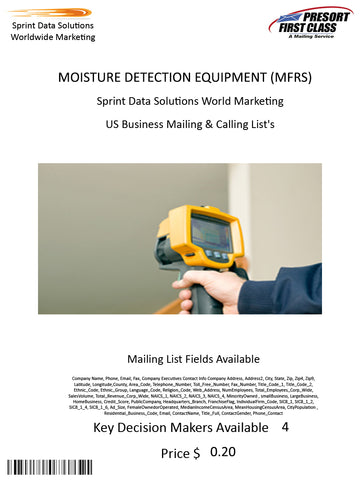 MOISTURE DETECTION EQUIPMENT (MFRS)