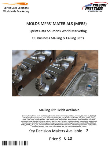 MOLDS MFRS' MATERIALS (MFRS)