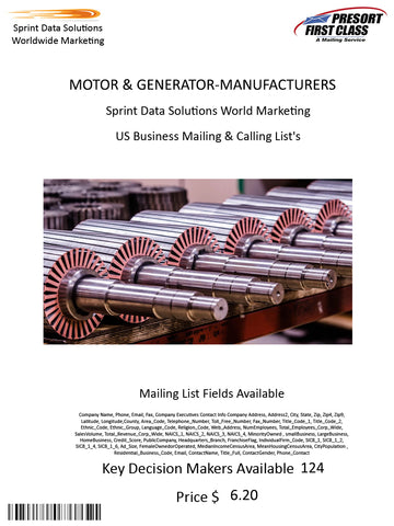 MOTOR & GENERATOR-MANUFACTURERS