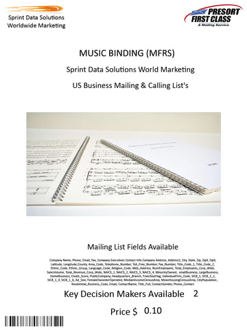 MUSIC BINDING (MFRS)