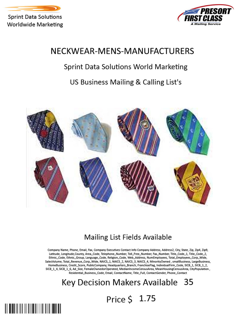 NECKWEAR-MENS-MANUFACTURERS