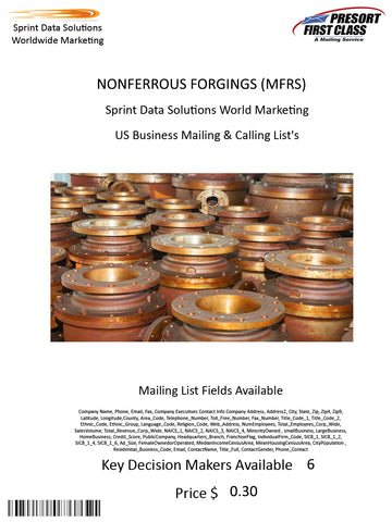 NONFERROUS FORGINGS (MFRS)