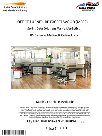 OFFICE FURNITURE-EXCEPT WOOD (MFRS)