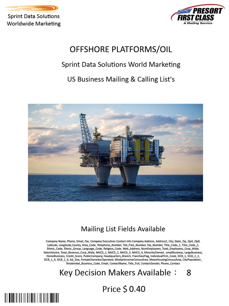 OFFSHORE PLATFORMS/OIL