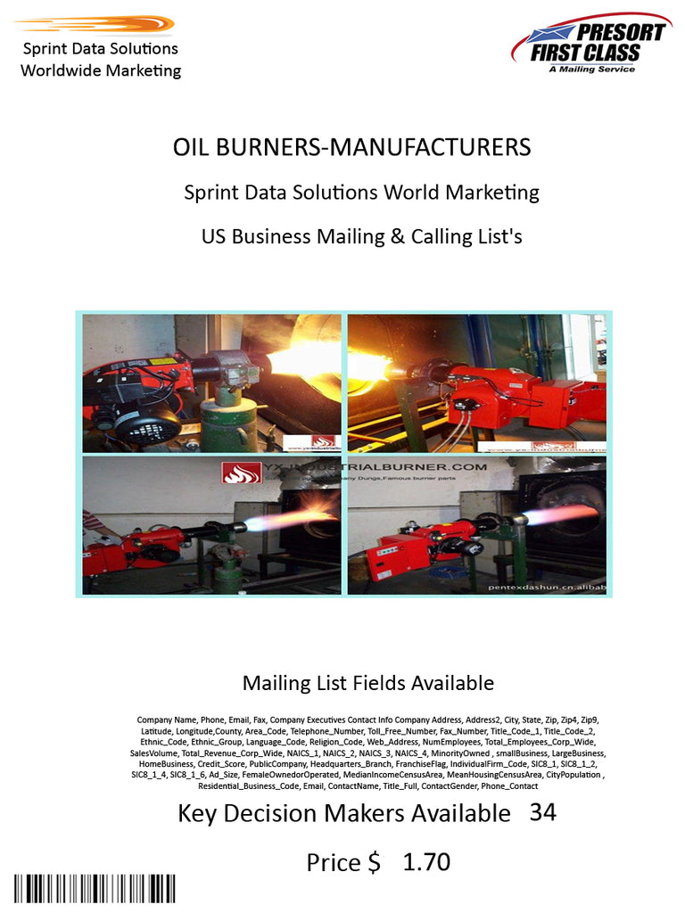 OIL BURNERS-MANUFACTURERS