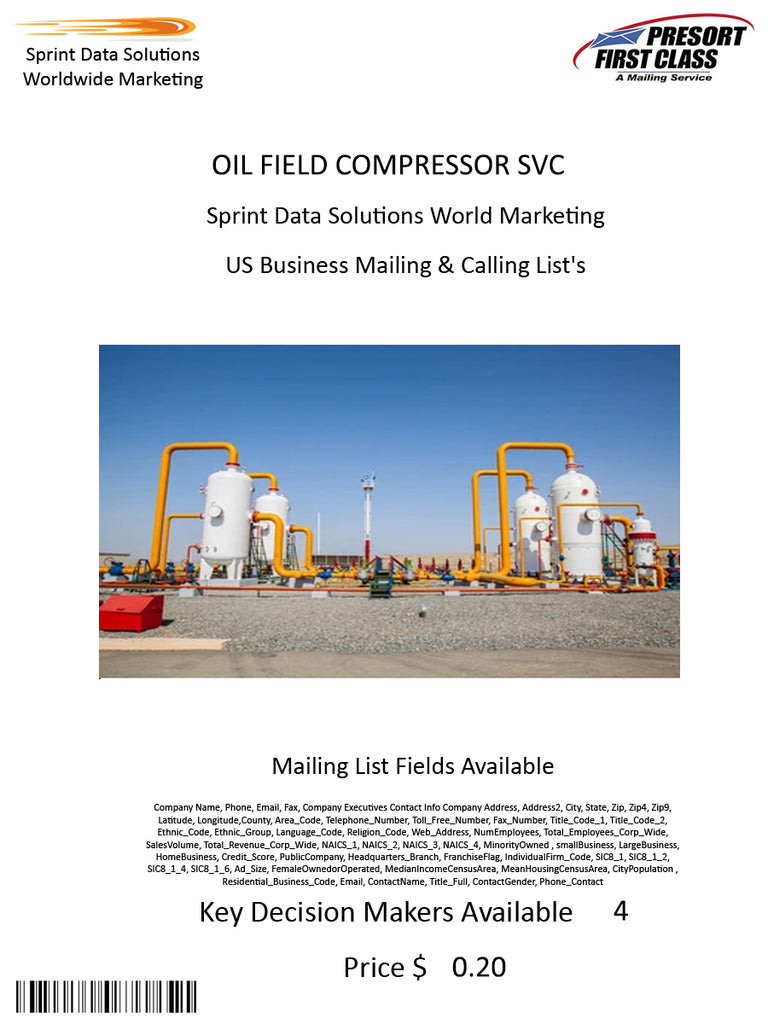 OIL FIELD COMPRESSOR SVC