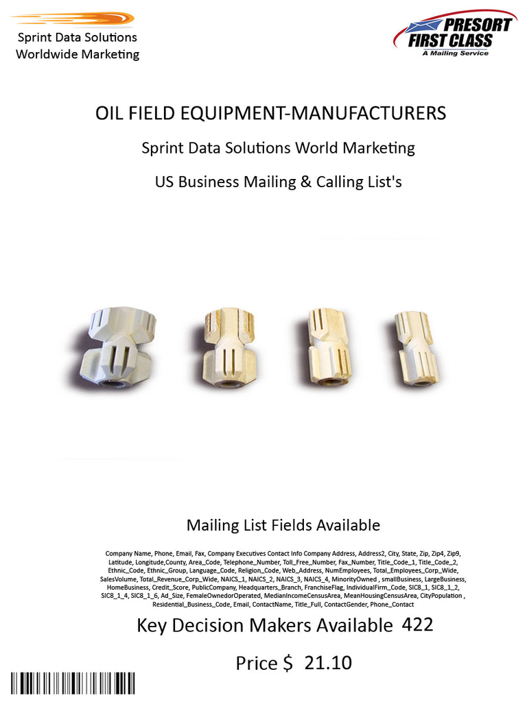 OIL FIELD EQUIPMENT-MANUFACTURERS