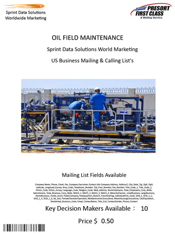 OIL FIELD MAINTENANCE