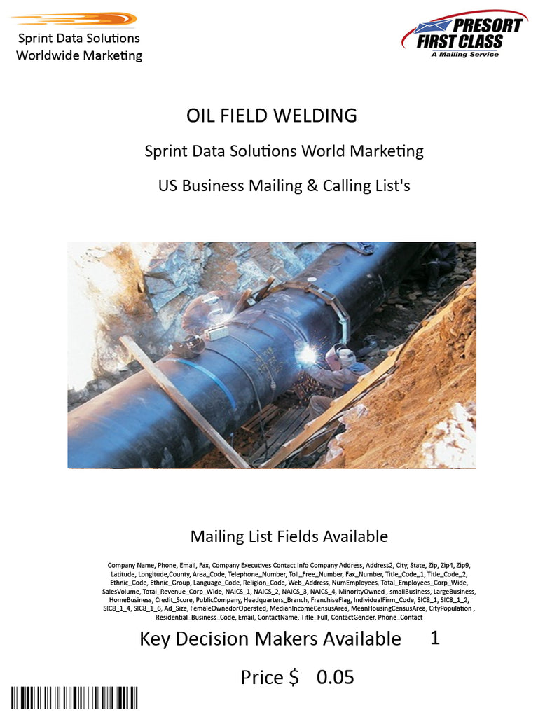 OIL FIELD WELDING