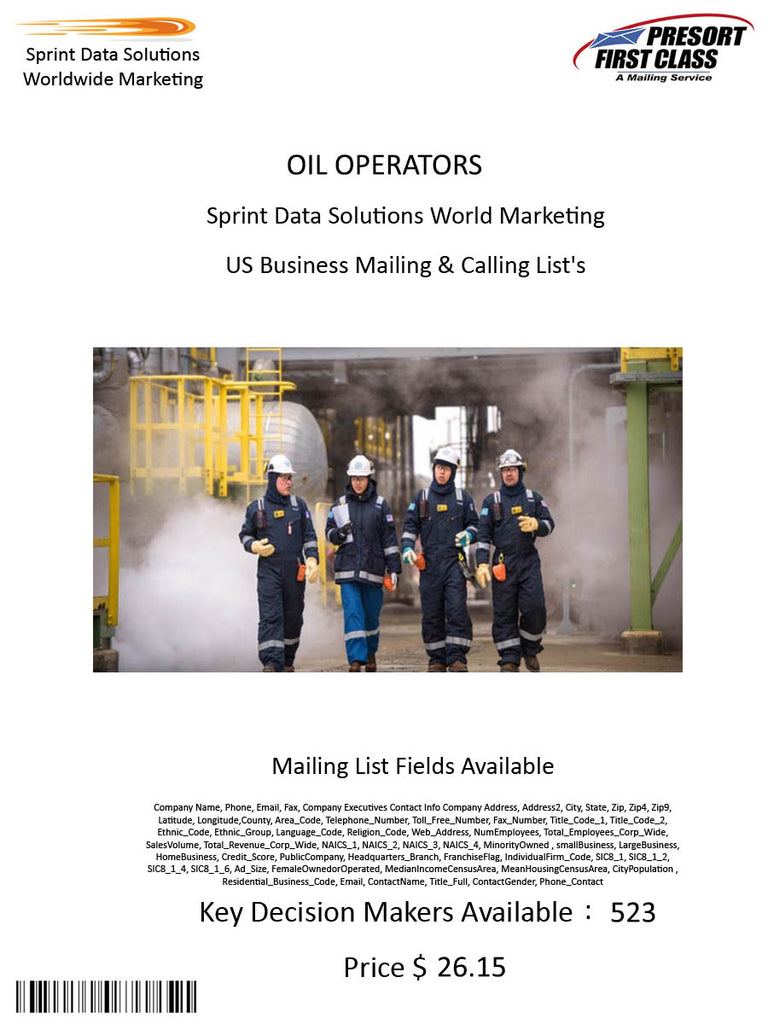 OIL OPERATORS