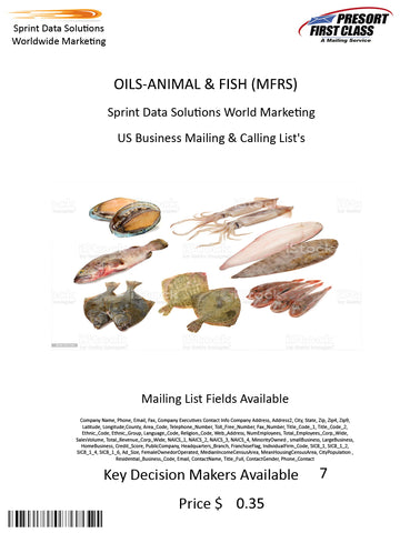 OILS-ANIMAL & FISH (MFRS)