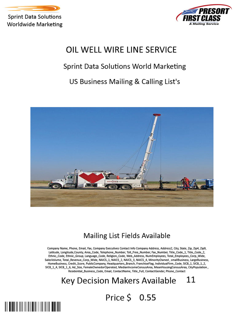 OIL WELL WIRE LINE SERVICE