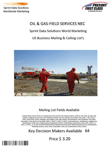 OIL & GAS-FIELD SERVICES NEC