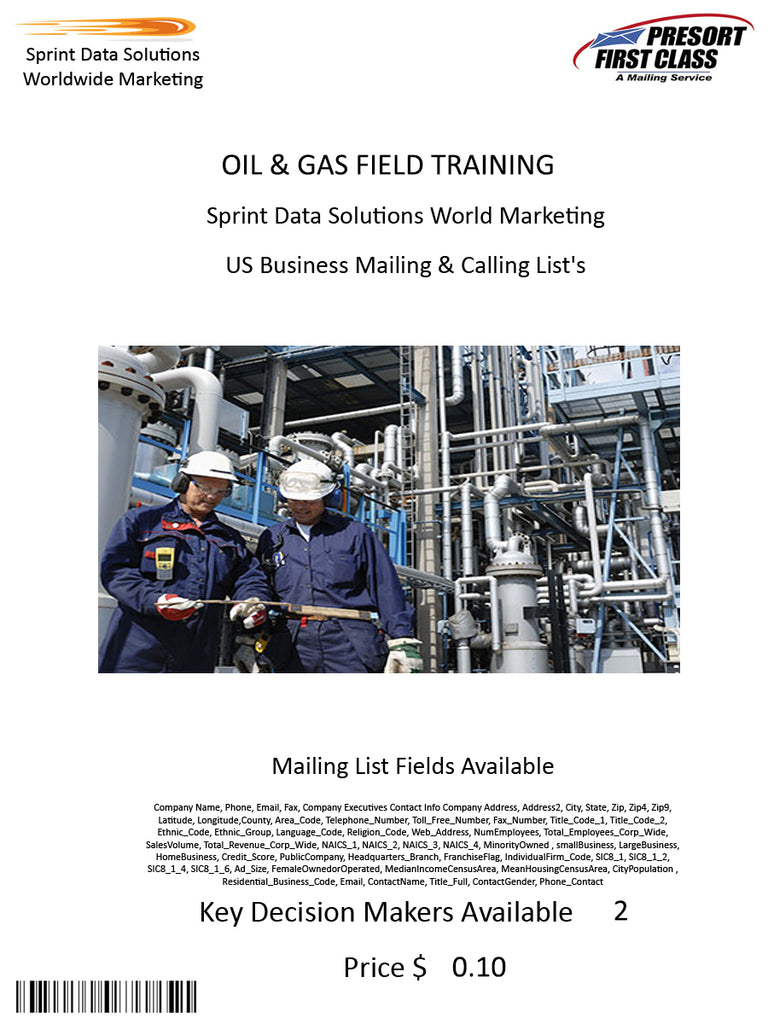 OIL & GAS FIELD TRAINING